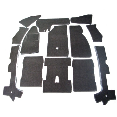 Vw Kafer Cabrio 1303 Auto Teppich Komplettes Set Velours Schwarz
